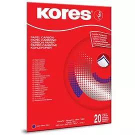 Бумага копировальная Kores 1200 А4 20 л Синяя