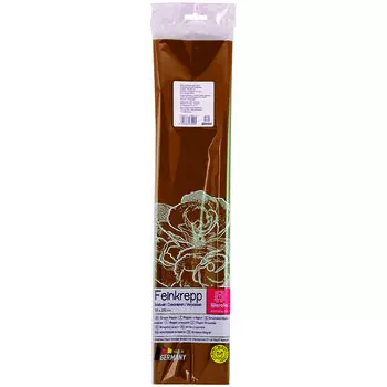 Бумага крепированная Werola рулон 50х250 см 32 г, в индивидуальной упаковке, коричневая