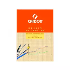 Бумага миллиметровка Canson А4 90 г склейка