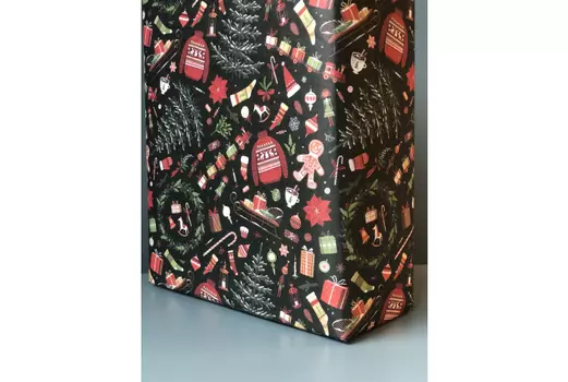 Бумага упаковочная "Dark Xmas" 70х100 см