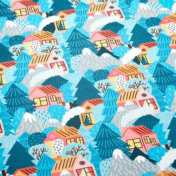 Бумага упаковочная "Домики" 70х100 см