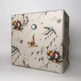 Бумага упаковочная "Маяки" 70х100 см