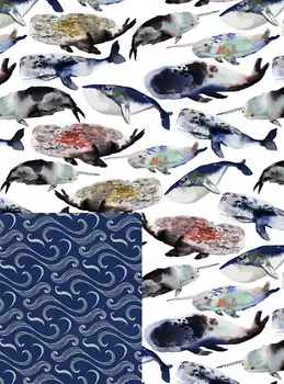 Бумага упаковочная "Ocean" (двусторонняя)