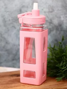 Бутылка "Bright square", pink (700 мл)