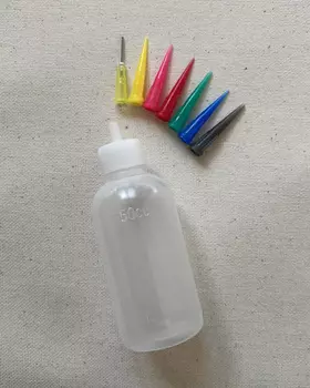 Бутылочка для нанесения краски, 50 мл, 7 насадок