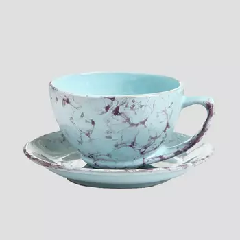 Чайная пара KK/home, керамика, 0,25 л / 11х6,5 см + блюдце 15 см