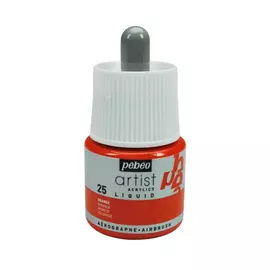 Чернила акриловые Pebeo "Artist acrilics liquid" 45 мл №25 Оранжевый