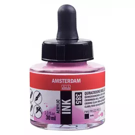 Чернила акриловые Talens "Amsterdam" 30 мл №385 Розовый квинакридон светлый