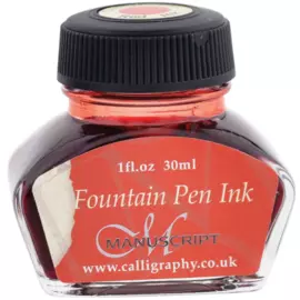 Чернила Manuscript "Fountain Pen" 30 мл, красный