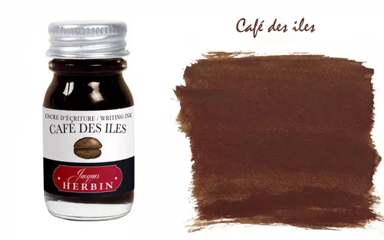 Чернила в банке Herbin, 10 мл, Caf? des iles, Светло-коричневый