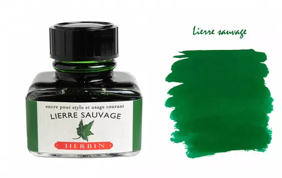 Чернила в банке Herbin, 30 мл, Lierre sauvage, Зеленый