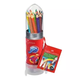 Цветные карандаши Grip, в пласт. тубе "Ракета", 15 шт., набор цветов