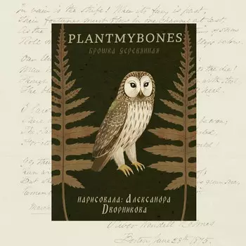 Деревянная брошка Дворникова А. "Сова"