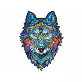 Деревянный пазл UNIDRAGON "Величественный волк" 99 деталей