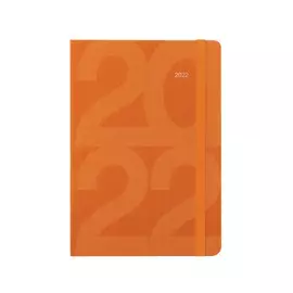 Ежедневник Letts "BLOCK" A5 белые страницы, фиксирующая резинка, оранжевый