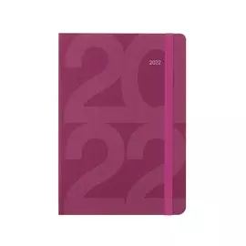 Ежедневник Letts "BLOCK" A5 белые страницы, фуксия