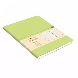 Ежедневник недатированный "Lite book" А5 136 л 70 г, искус. кожа, Оливковый