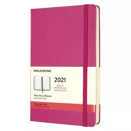 Ежедневник в линейку датированный Moleskine "CLASSIC" Large 130х210мм 400 стр., обложка фуксия