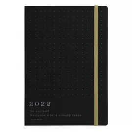 Еженедельник Letts "ECO WRITERS" A5 обложка картон, белые страницы, черный