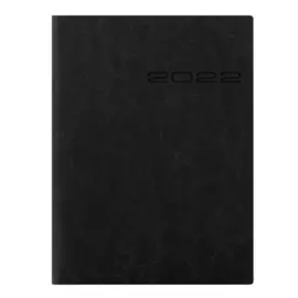 Еженедельник Letts "LECASSA" A6+ искусст. кожа, кремовые страницы, мягкая обложка, черный