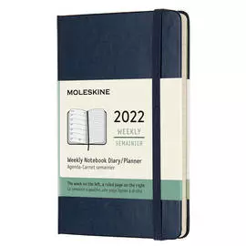 Еженедельник Moleskine "Classic WKNT Pocket" 9х14 см 144 стр., обложка синий сапфир