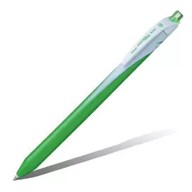 Гелевая ручка автомат Pentel "Energel" 0,7 мм одноразовая, салатовый стержень