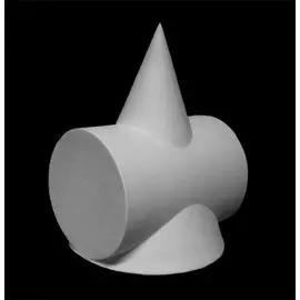 Гипс Сечение цилиндра в конусе