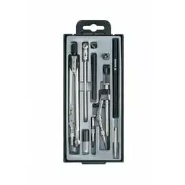 Готовальня Globus "Technica", 10 предметов, циркуль 125мм, пластиковый футляр