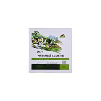Холст грунтованный на картоне 280 г 30x30 см хлопок 100%