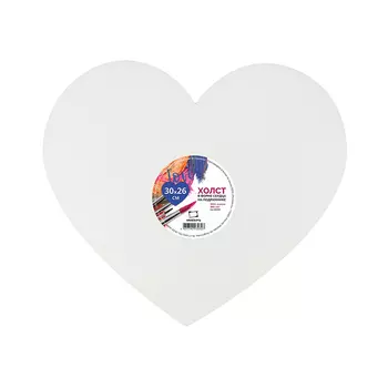 Холст на подрамнике сердце Малевичъ, 30х26 см 380 г, хлопок