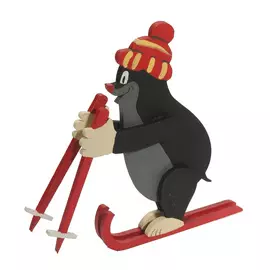 Игрушка деревянная "IDH Center" Кротик на лыжах 9005