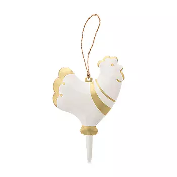 Ёлочная игрушка LUKNO "Леденец Петушок", золотой