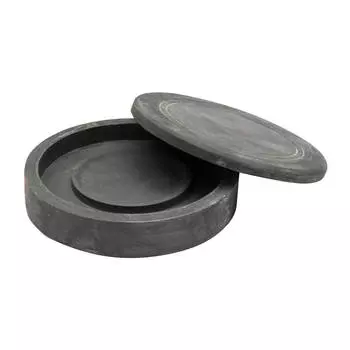 Камень для растирки туши круглый с крышкой, с двойным углублением d -7,5 см