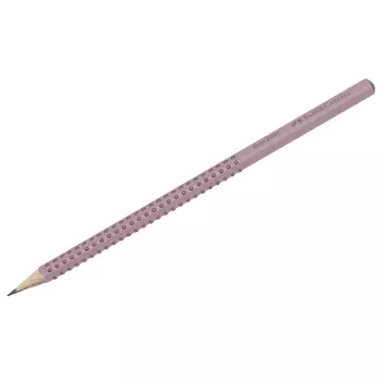 Карандаш чернографитный Faber-Castell "Grip 2001" B, трехгранный, заточен., дымчато-розовый корпус