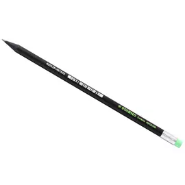 Карандаш чернографитный Stabilo "Swano 4918" HB корпус черный, ластик неон зеленый