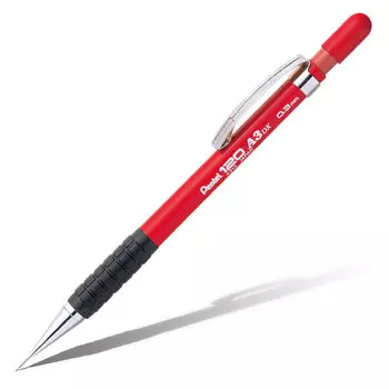 Карандаш механический Pentel "120 A3" 0,3 мм, корпус красный