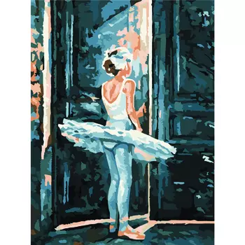 Картина по номерам на холсте ТРИ СОВЫ "Трепет перед выступлением", 30х40 см, с акриловыми красками и