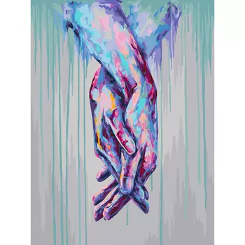 Картина по номерам на холсте ТРИ СОВЫ "Единение", 30х40 см, с акриловыми красками и кистями