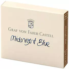 Картриджи чернильные "Graf von Faber-Castell" темно-синий, 6 шт, картонная коробка