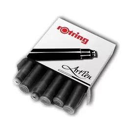 Картриджи для ручек Rotring "ArtPen" 6 шт цвет черный