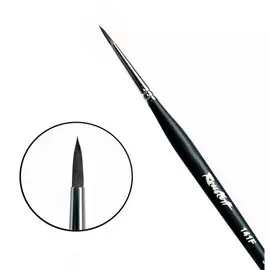 Кисть белка №0 круглая Roubloff "141F" короткая ручка, матовая