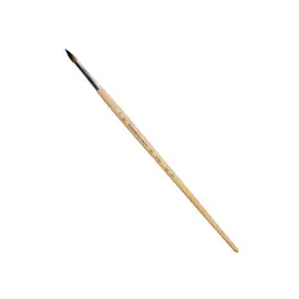 Кисть белка №14 круглая Живописные кисти "1459" длинная ручка с черным наконечником