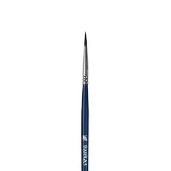 Кисть белка №3 круглая Альбатрос "Байкал" длинная ручка