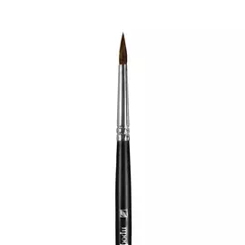 Кисть белка №6 круглая Альбатрос "Профи" длинная ручка