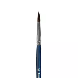 Кисть белка №7 круглая Альбатрос "Байкал" длинная ручка