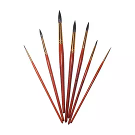 Кисть белка круглая "Pinax Creative" короткая ручка