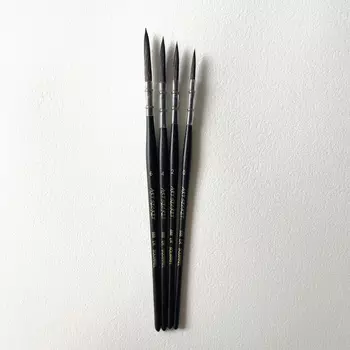 Кисть белка круглая с удлиненным воросом 2 Art Secret, французское крепление, 688LR