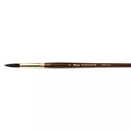 Кисть белка микс №6 круглая Pinax "Poseidon 801" длинная ручка