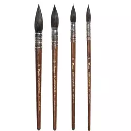 Кисть белка микс круглая Pinax "Poseidon" короткая ручка