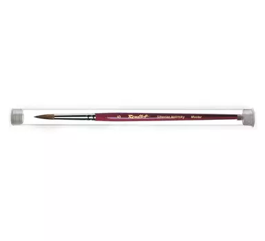 Кисть для дизайна ногтей синтетика под колонок №2 круглая Roubloff "DS13R" фигурная короткая ручка